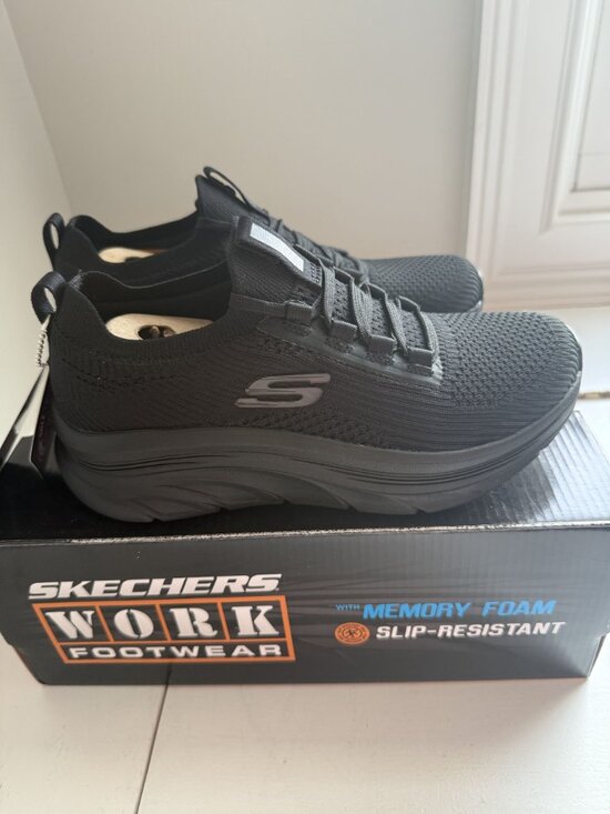 NWB Sketchers Footwear Sneaker D'Lux Walker SR Ozema Black Size US 5.5 $95 [jb] - Picture 12 of 16